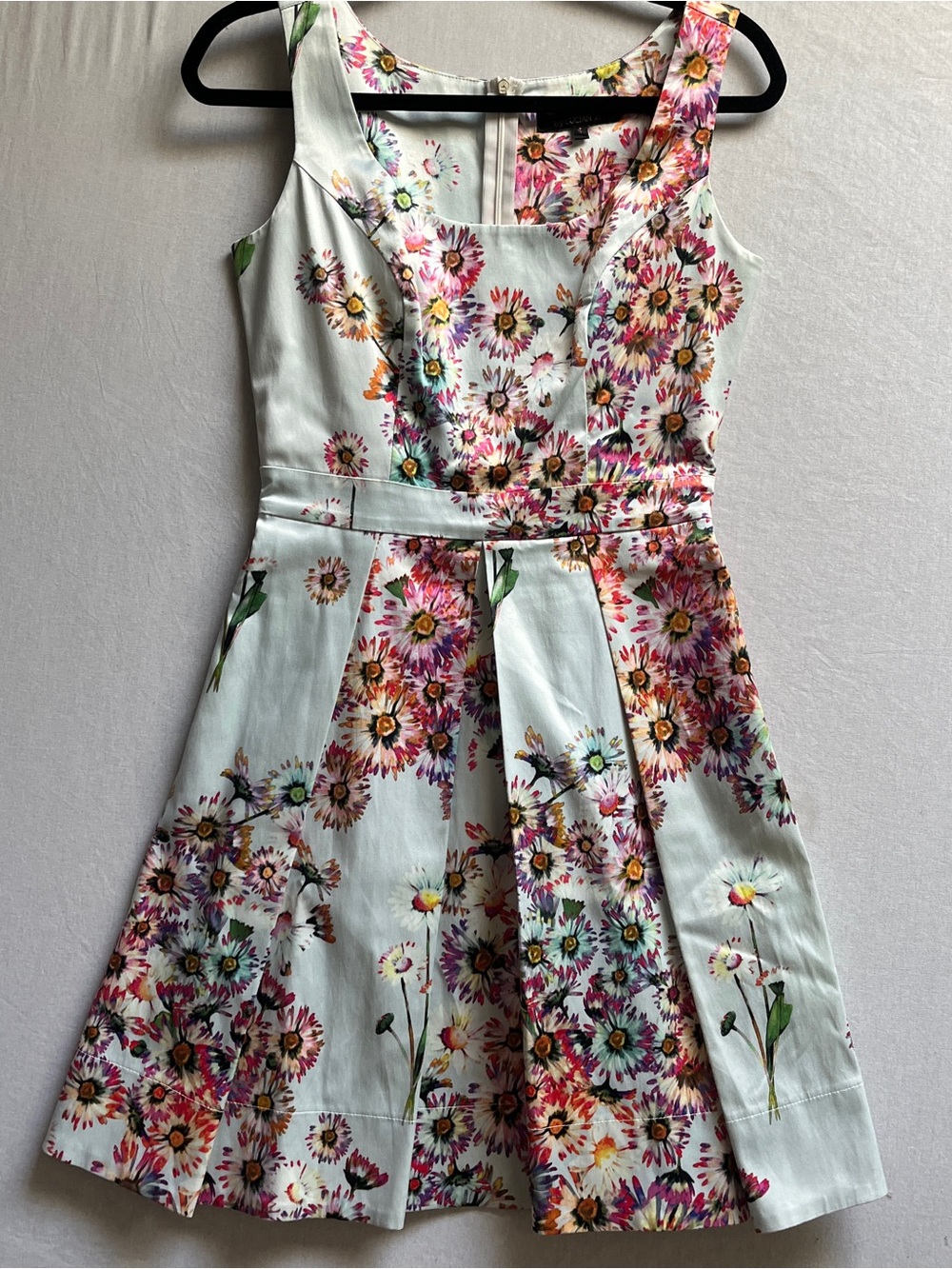 TILLIS by Lucian Matis Floral Daisy Print Pleated Fit & Flare Dress Size S